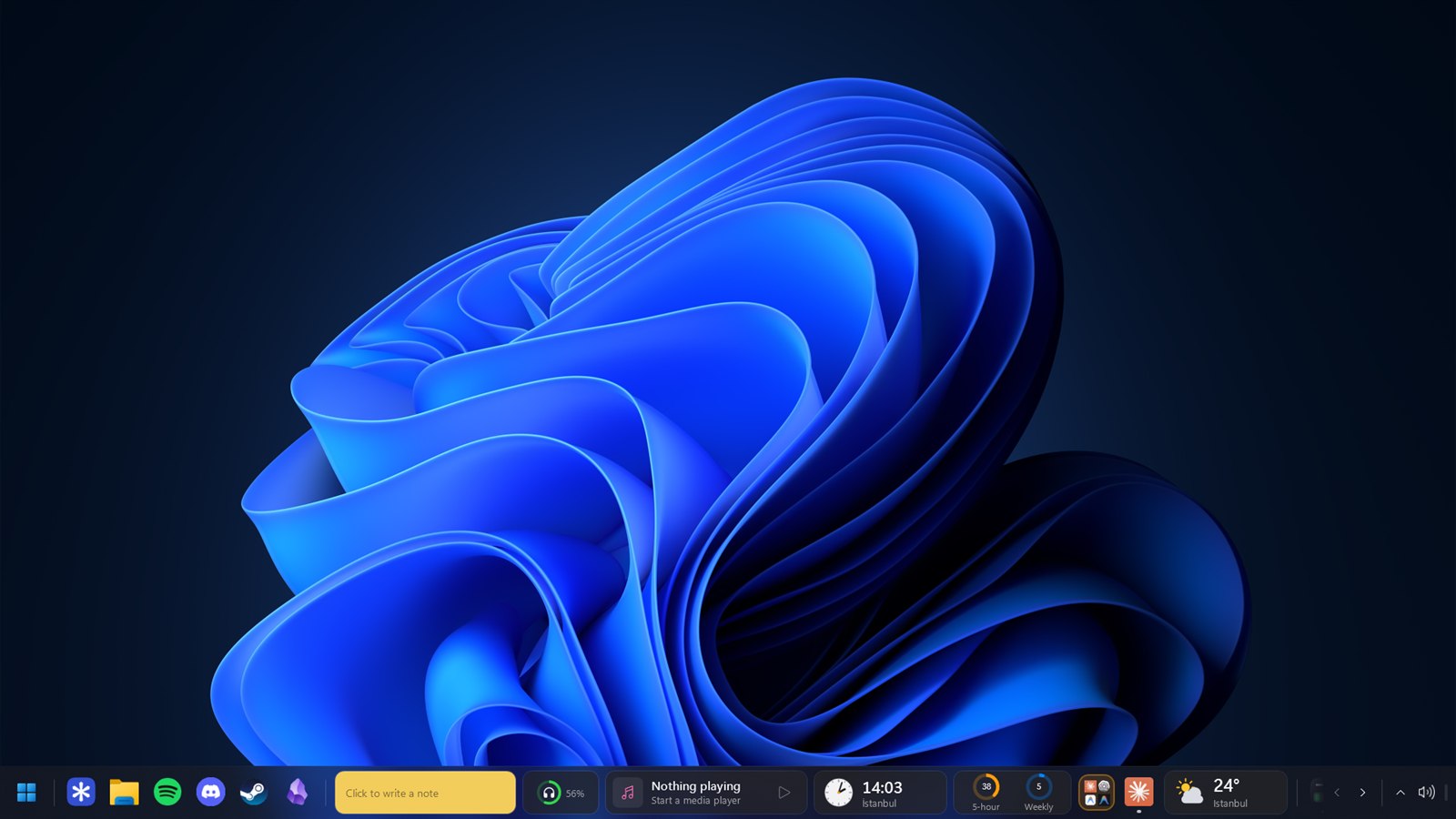 The dock, on a real desktop
