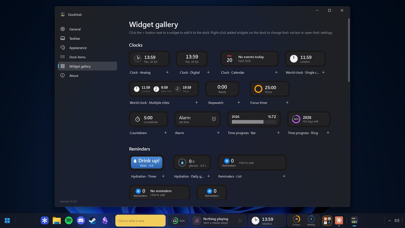 Widget gallery