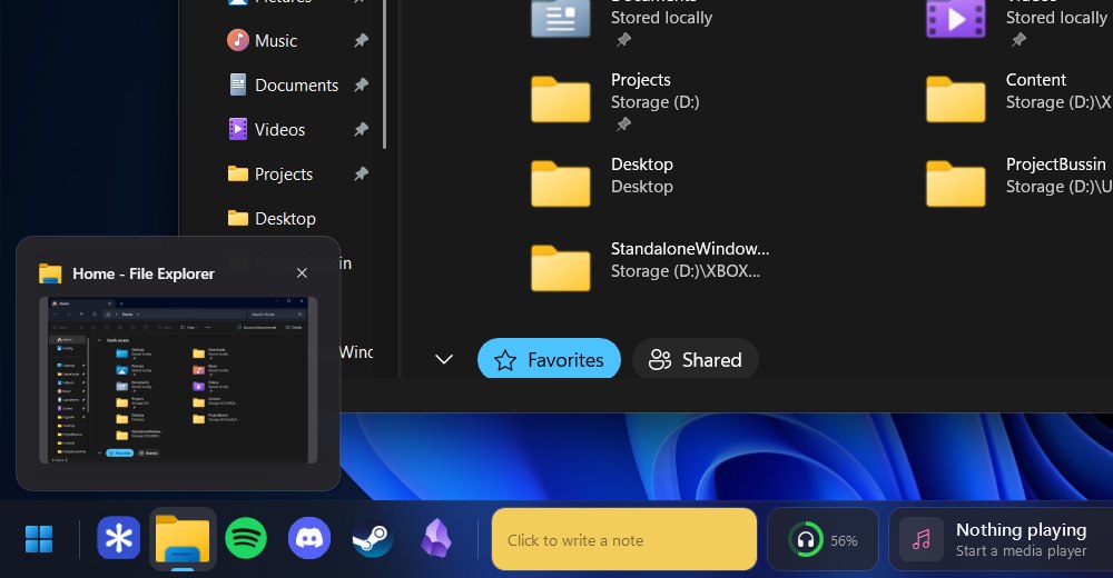 Live window previews